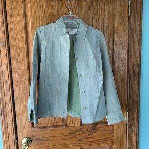 Green suede jacket
